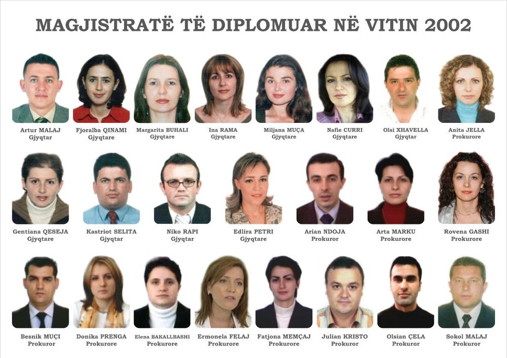 Magjistratë të diplomuar në vitin 2002
