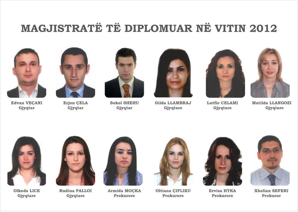 Magjistratë të diplomuar në vitin 2012